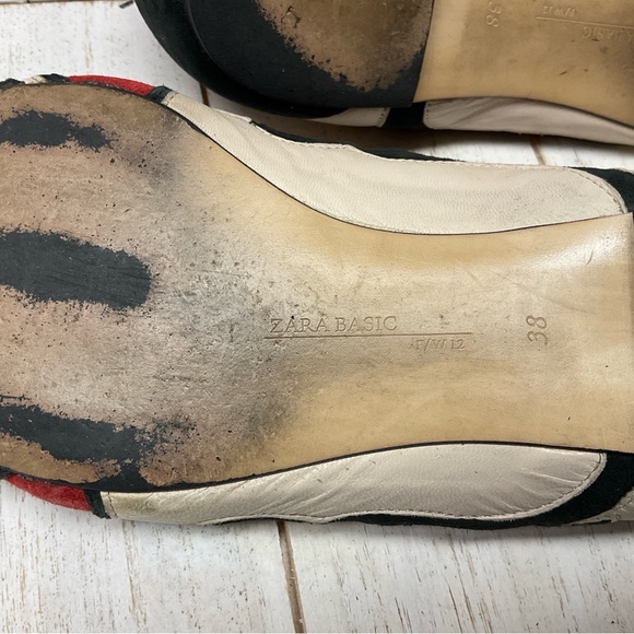 Zara Western Colorful Embroidered Flats Pointed Toe Size 38 (US Size 7.5) - Picture 5 of 7